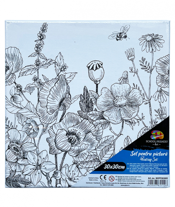 PANZA PREDESENATA PE SASIU 30*30CM FLORI SF ART PIGNA [1]