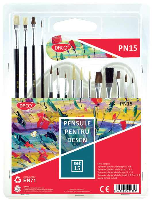PENSULA SET 15 DACO PN 15 - PALETA ACUARELA INCLUSA [1]