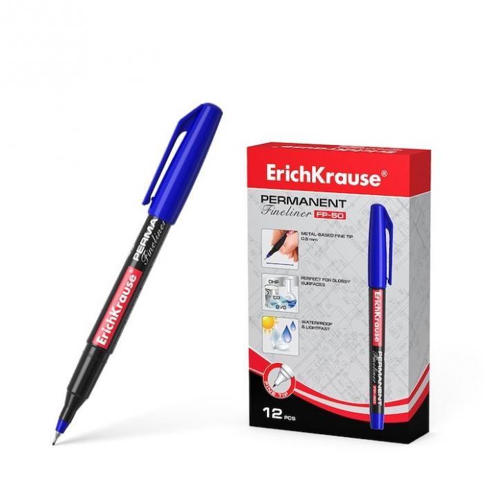 Permanent marker Fineliner FP-50, pentru orice suprafata, CD/DVD, 06 mm, ErichKrause [4]