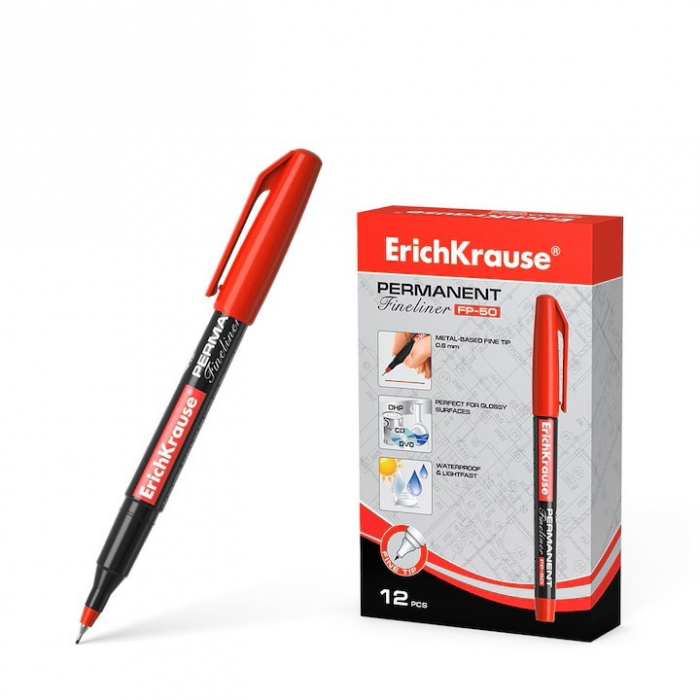 Permanent marker Fineliner FP-50, pentru orice suprafata, CD/DVD, 06 mm, ErichKrause [3]