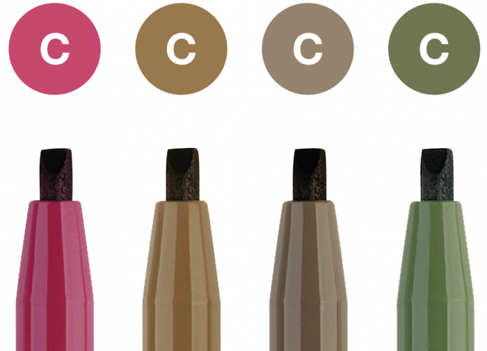 PITT ARTIST PEN CALIGRAFIC SET 4 BUC COLOR FABER-CASTELL [2]