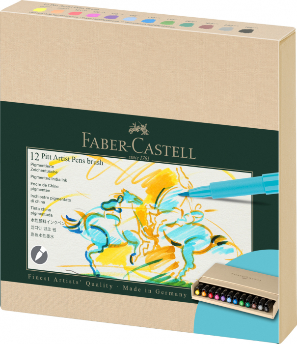 PITT ARTIST PEN CUTIE STUDIO 12 BUC 2024 FABER-CASTELL [1]