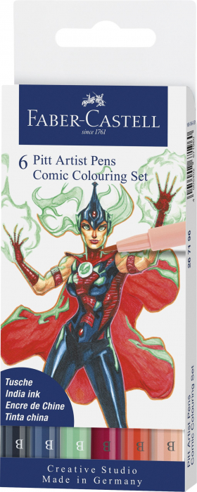 PITT ARTIST PEN SET 6 BUC COMIC FABER-CASTELL [1]