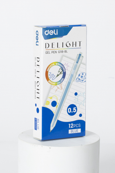 PIX CU GEL CU MECANISM 0.5MM ALBASTRU DELIGHT DELI [2]