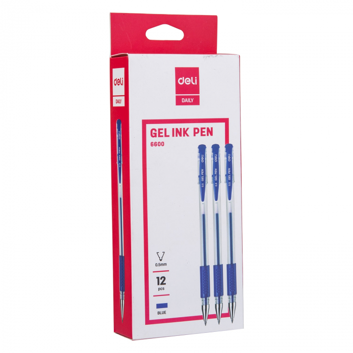 PIX CU GEL SI GRIP 6600 0.5MM ALBASTRU DELI [3]
