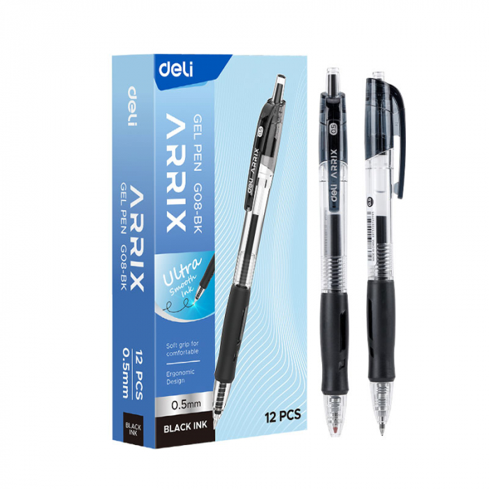 PIX CU GEL SI MECANISM 0.5MM NEGRU ARRIX DELI [3]