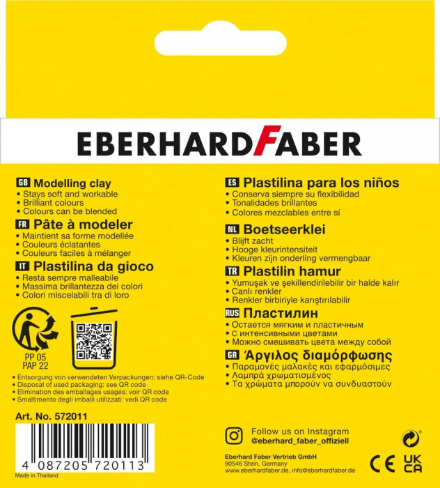 PLASTILINA 10 CULORI 185G EBERHARD FABER [4]