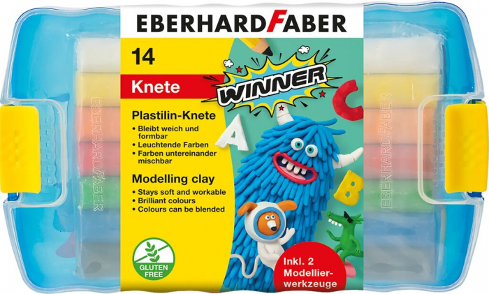 PLASTILINA 10 CULORI CUTIE PLASTIC EBERHARD FABER [1]