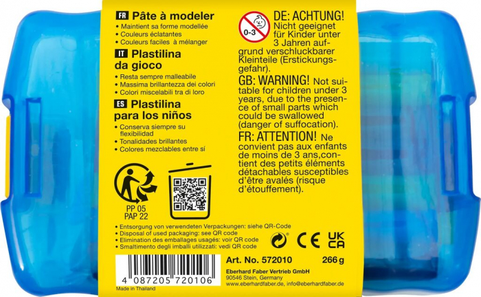 PLASTILINA 10 CULORI CUTIE PLASTIC EBERHARD FABER [2]