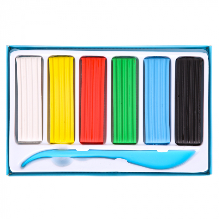 PLASTILINA 6 CULORI 120G DELI [2]