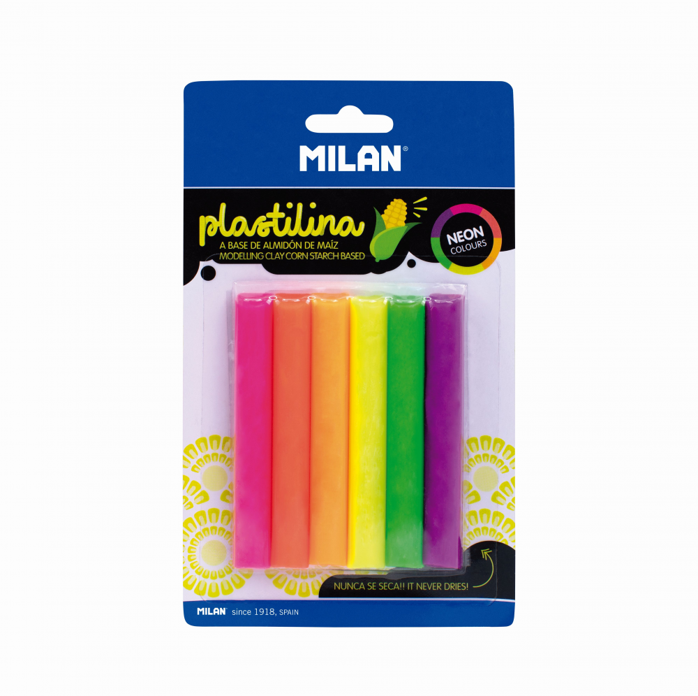 PLASTILINA 6C 70G NEON MILAN 914706N [1]