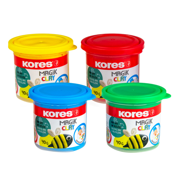 PLASTILINA MODELAJ 4*40G CULORI INTENSE KORES [1]