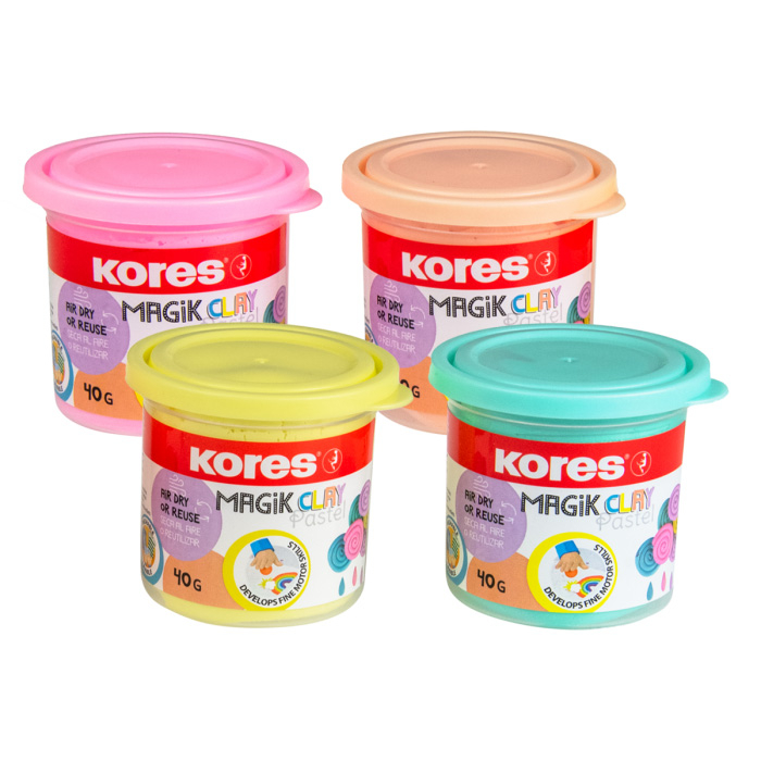 PLASTILINA MODELAJ 4*40G CULORI PASTEL KORES [1]