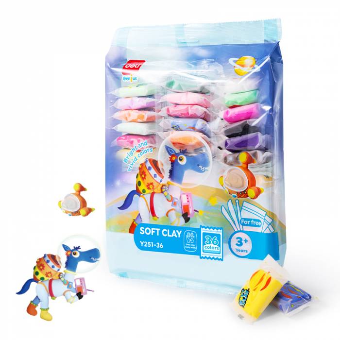 PLASTILINA SOFT CLAY 36 CULORI 216G DELI [1]