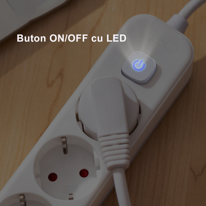 PRELUNGITOR 5M 5 PRIZE PROTECTIE COPII + INTRERUPATOR DELI [5]