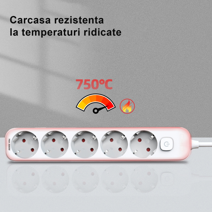PRELUNGITOR 5M 5 PRIZE PROTECTIE COPII + INTRERUPATOR DELI [2]