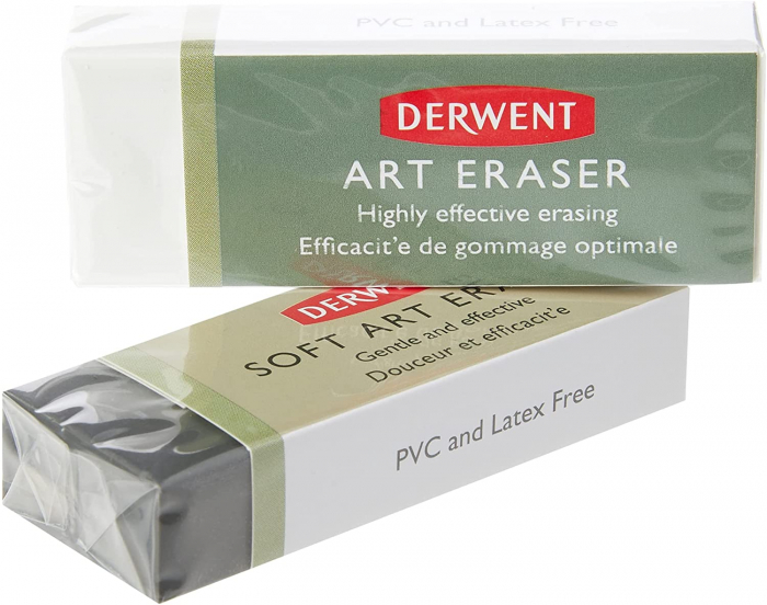 RADIERA PATRATA ALBA 2/SET DERWENT PROFESSIONAL [3]