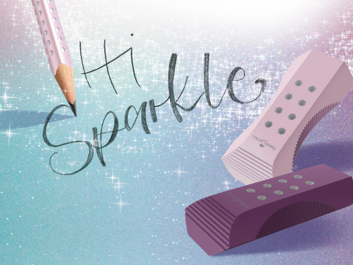 RADIERA ROLLON SPARKLE ROSE-TURCOAZ-VIOLET FABER-CASTELL [5]