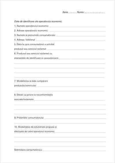 Registru de sesizari si reclamatii A4 , 3 ex.(3 x 50 seturi) [1]