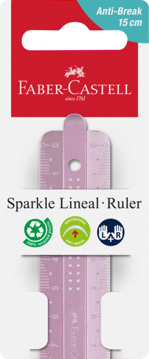 RIGLA 15CM SPARKLE FABER-CASTELL [1]