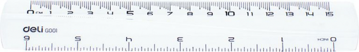 RIGLA 15CM TRANSPARENTA DELI [1]