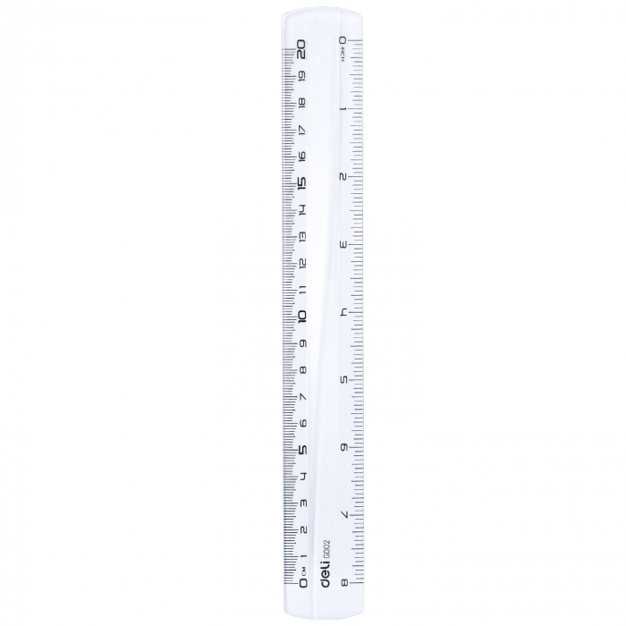RIGLA 20CM TRANSPARENTA DELI [1]