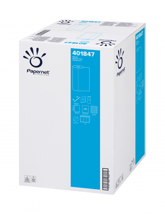 ROLA HARTIE MEDICALA 2 STRATURI ALBA 59 CM X 50.05 M PAPERNET [2]