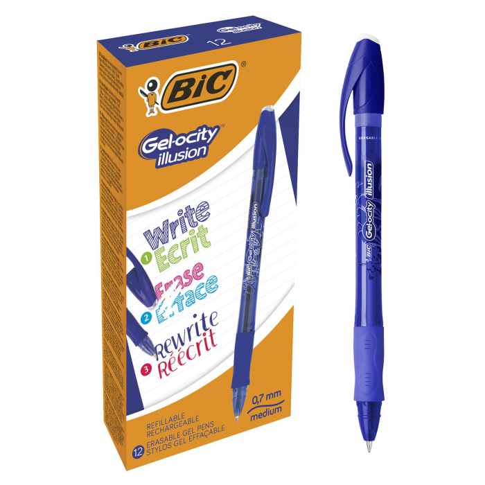 ROLLER 0.7MM ALBASTRU GEL-OCITY ILLUSION BIC [4]