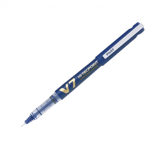 ROLLER 0.7MM V7 ALBASTRU HI-TECPOINT PILOT [2]