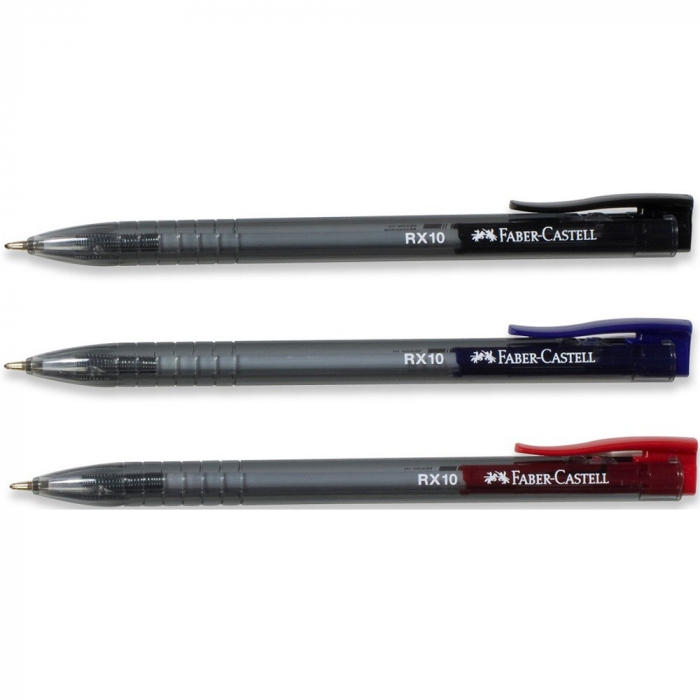 ROLLER 1.0MM SEMI-GEL CU MECANISM ALBASTRU RX10 FABER-CASTELL [3]