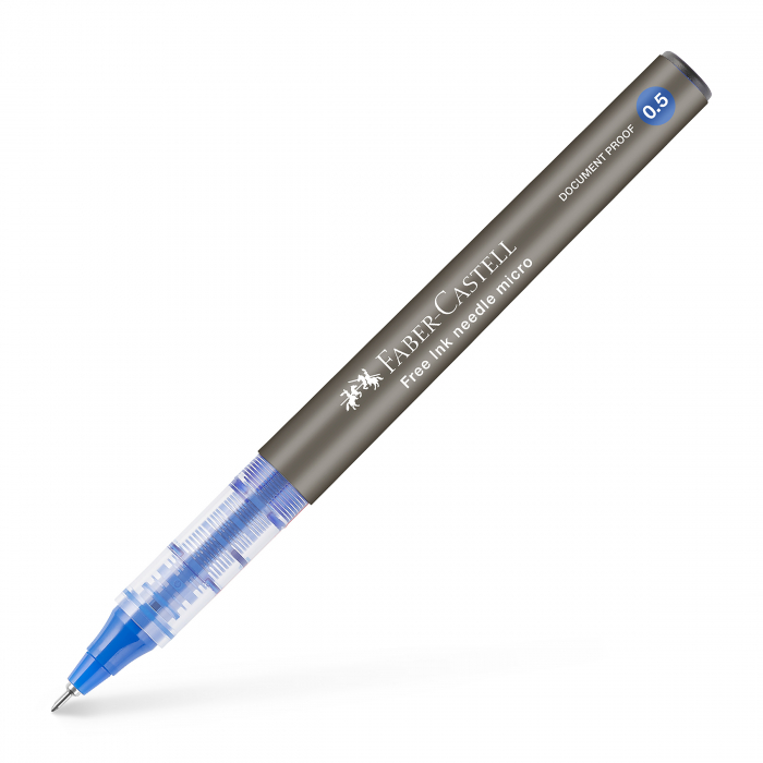 ROLLER FREE INK NEEDLE 0.5MM ALBASTRU FABER-CASTELL [1]