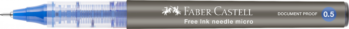 ROLLER FREE INK NEEDLE 0.5MM ALBASTRU FABER-CASTELL [3]