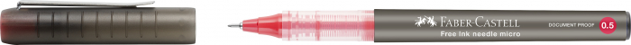 ROLLER FREE INK NEEDLE 0.5MM ROSU FABER-CASTELL [2]