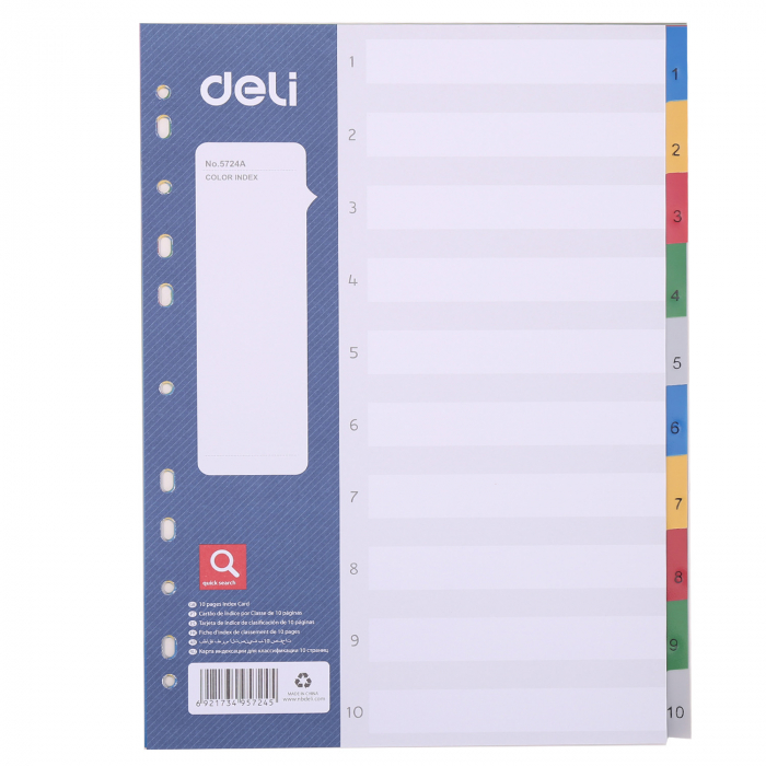 SEPARATOARE INDEX PLASTIC 1-10 DELI [1]