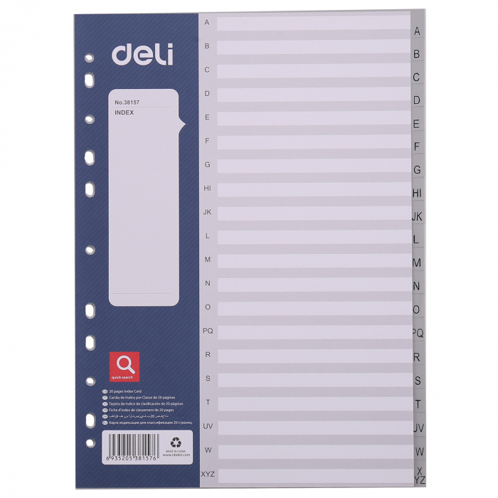 SEPARATOARE INDEX PLASTIC A-Z DELI [1]