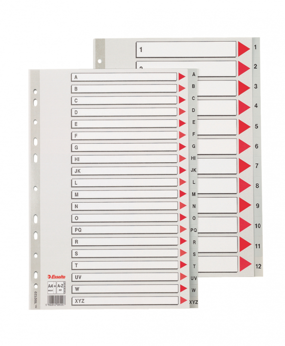 SEPARATOARE INDEX PLASTIC A-Z MAXI ESSELTE [2]