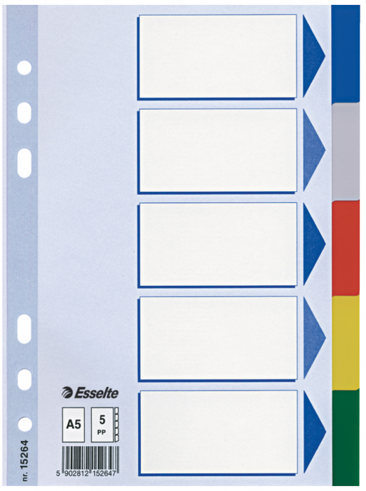 SEPARATOARE PLASTIC A5 INDEX 5 COLI ESSELTE [1]