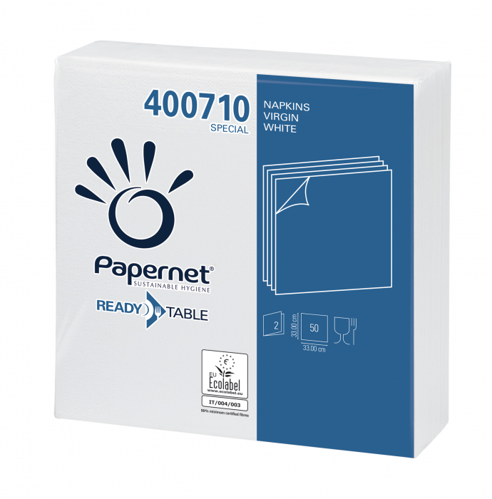 SERVETELE DE MASA ALBE 33X33CM 2STR 50/SET PAPERNET [1]