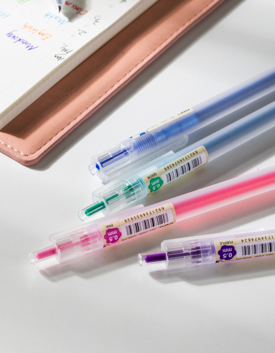 SET 6 BUCATI PIX CU GEL CU MECANISM 0.5 MM DIVERSE CULORI DELIGHT DELI [4]