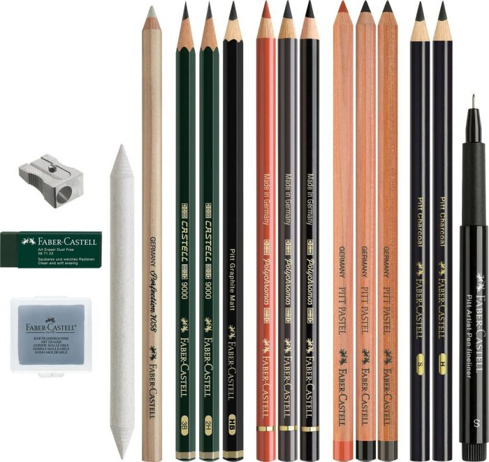 SET ARTA DISCOVERY DESEN USCAT 17 PIESE FABER-CASTELL [4]