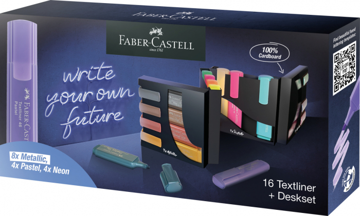 SET BIROU 16 BUC TEXTMARKER 46 FABER-CASTELL [1]