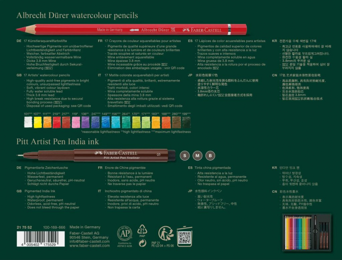 SET CADOU 17 CREIOANE COLORATE A.DURER + 3 PITT ARTIST PEN + PENSULA FABER-CASTELL [2]