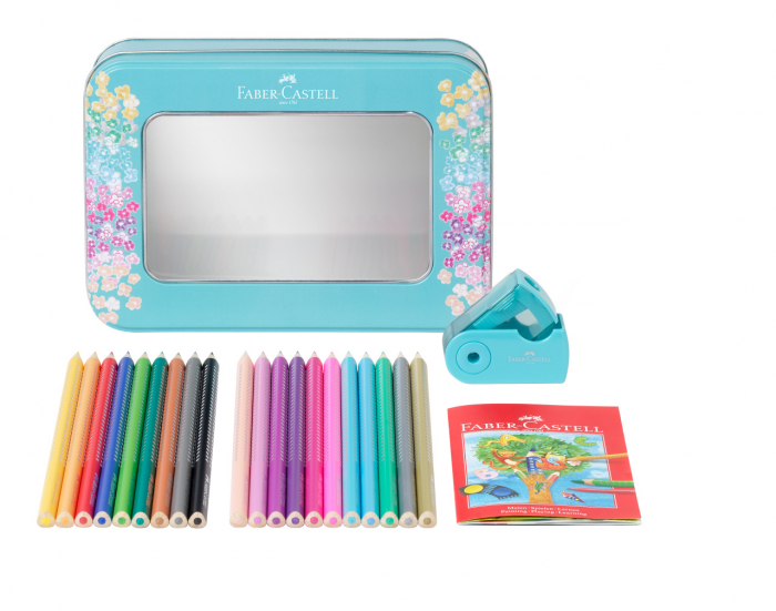SET CADOU 20 CREIOANE COLORATE SPARKLE + ASC. SLEEVE FABER-CASTE [5]