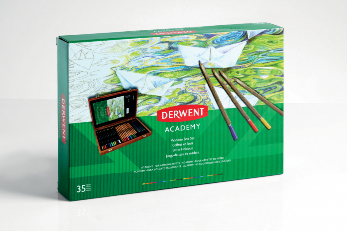 SET COMPLET DESEN 35 BUC CUTIE LEMN DERWENT ACADEMY [2]