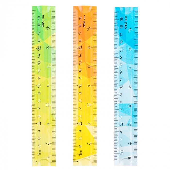 SET GEOMETRIE 3 PIESE FLEXIBIL COLOR (RIG.15, ECH.13CM, ECH.13CM) DELI [5]