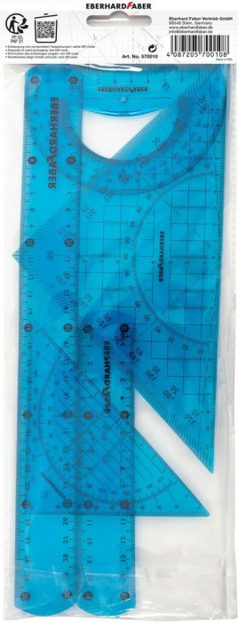 SET GEOMETRIE 5 PIESE FLEXIBIL COLOR EBERHARD FABER [2]