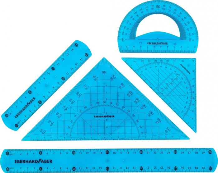 SET GEOMETRIE 5 PIESE FLEXIBIL COLOR EBERHARD FABER [3]