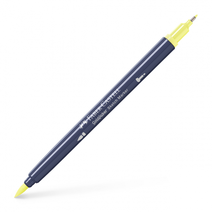 SKETCH MARKER 2 CAPETE GALBEN DESCHIS GLAZURAT 104 GOLDFABER FABER-CASTELL [1]
