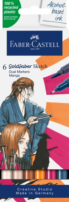 SKETCH MARKER 2 CAPETE SET 6 MANGA GOLDFABER FABER-CASTELL [1]