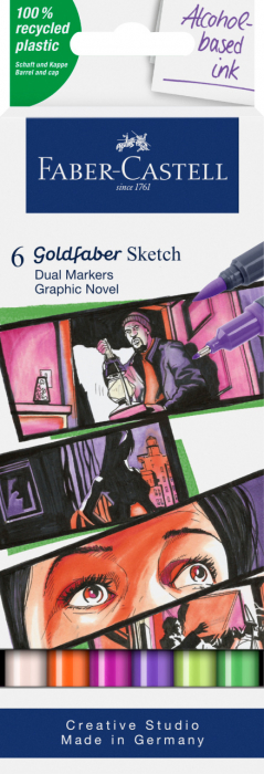 SKETCH MARKER 2 CAPETE SET 6 NOVEL GOLDFABER FABER-CASTELL [1]